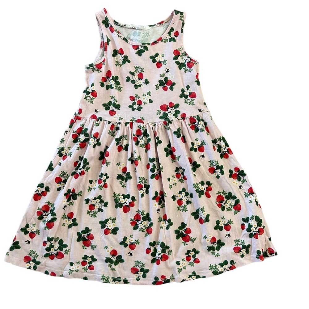 H&M Strawberry Dress 6 7 8 Sleeveless